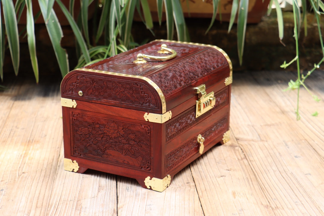 Flower & Moon (Password Version) | Zambian Rosewood (Bloodwood) Craft Box