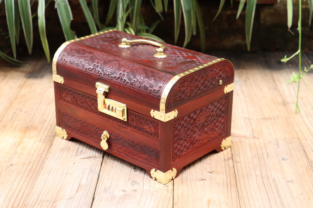 Flower & Moon (Password Version) | Zambian Rosewood (Bloodwood) Craft Box