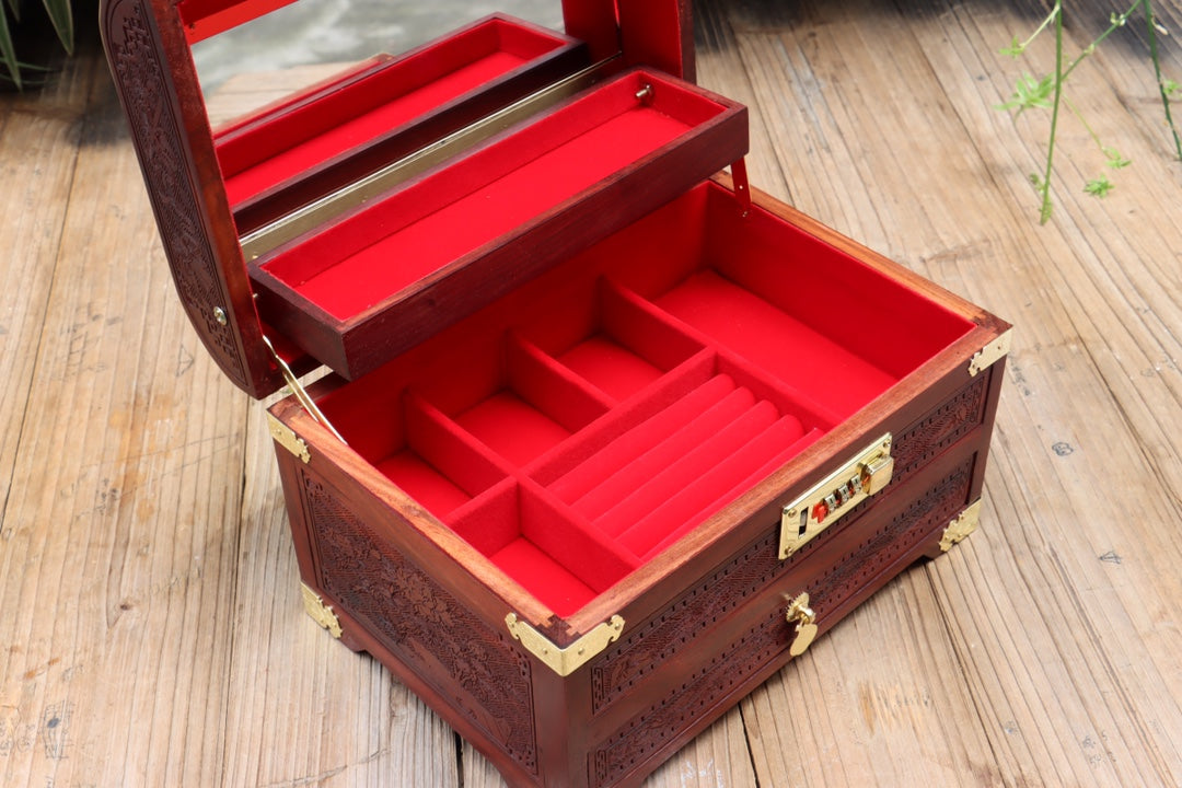 Flower & Moon (Password Version) | Zambian Rosewood (Bloodwood) Craft Box