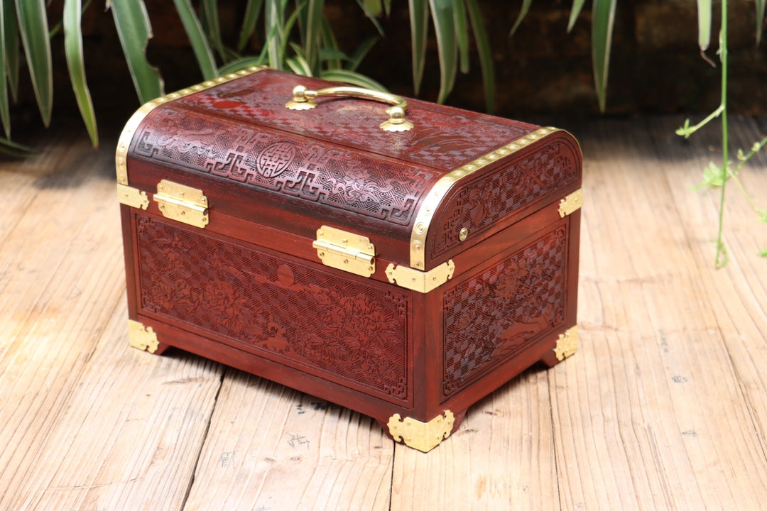 Flower & Moon (Password Version) | Zambian Rosewood (Bloodwood) Craft Box