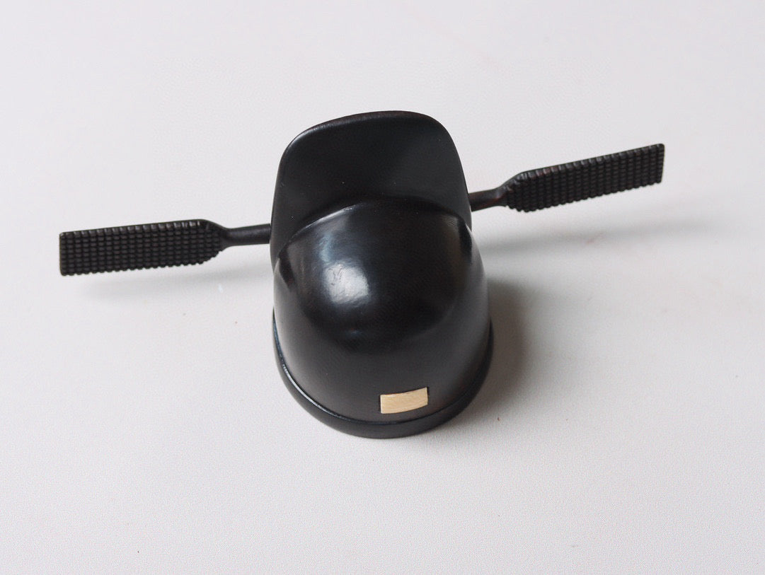 Scholar’s Hat Figurine in Rosewood – Ming Dynasty Official Cap Replica
