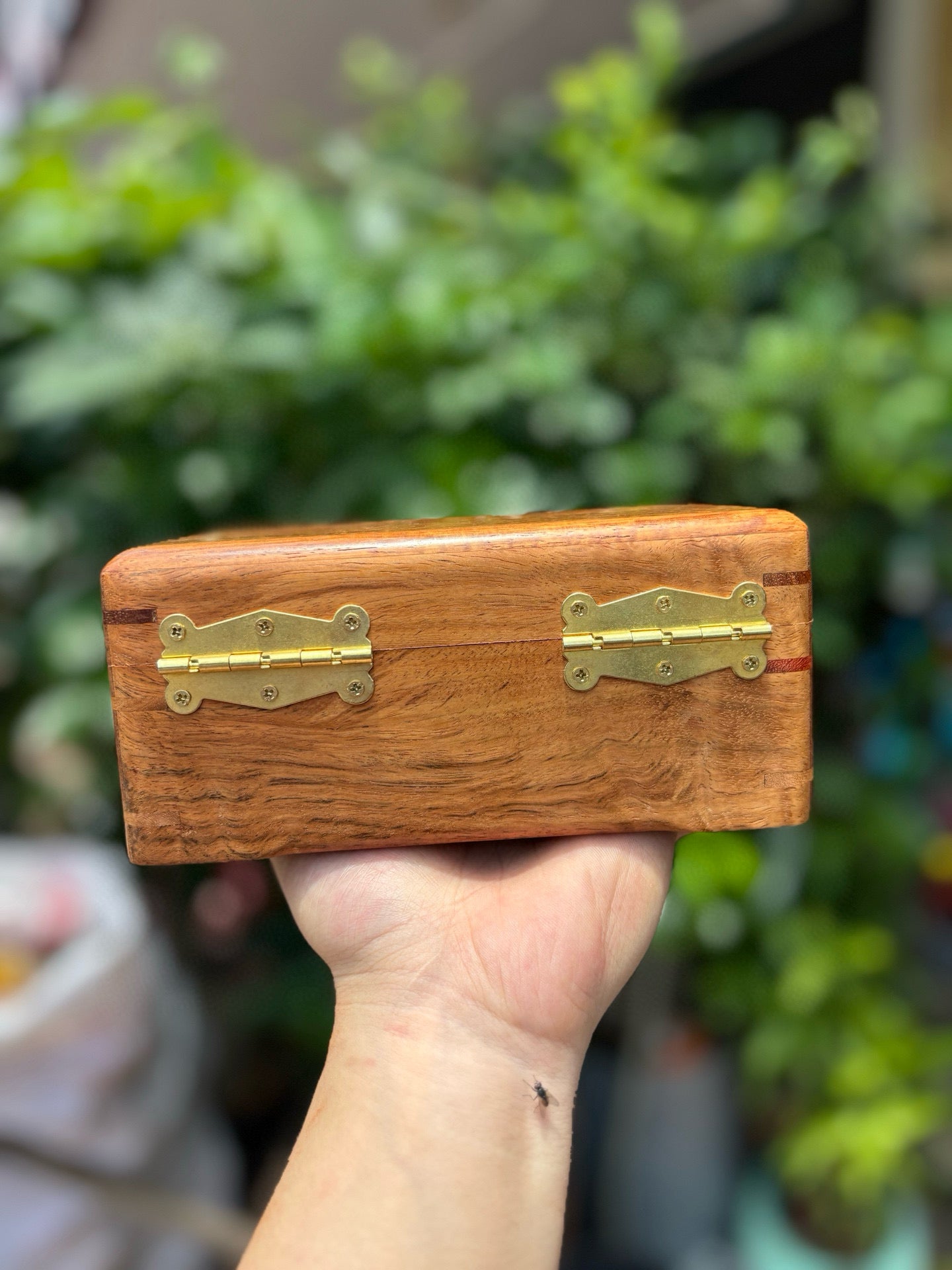 Mini Double-Layer Jewelry Box – Burmese Padauk Wood, Mortise and Tenon Joint
