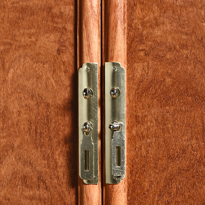 Burmese Padauk Ming-Style Cabinet – Rounded Corners – 40×22×58cm – Solid Wood – Detachable Doors