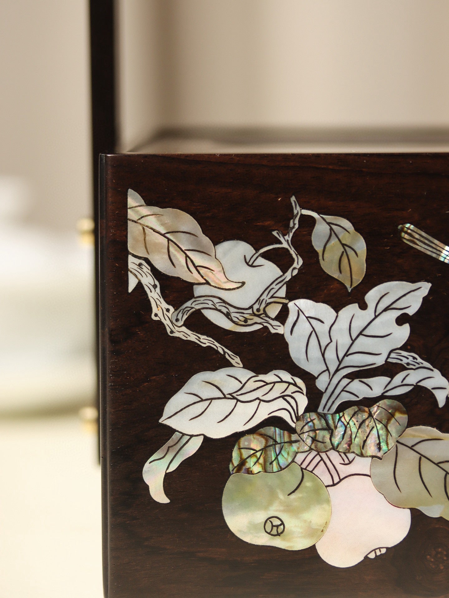 Zitan Tissue Box with Handle – Ming Style Design, Mother-of-Pearl Inlay or Plain Finish