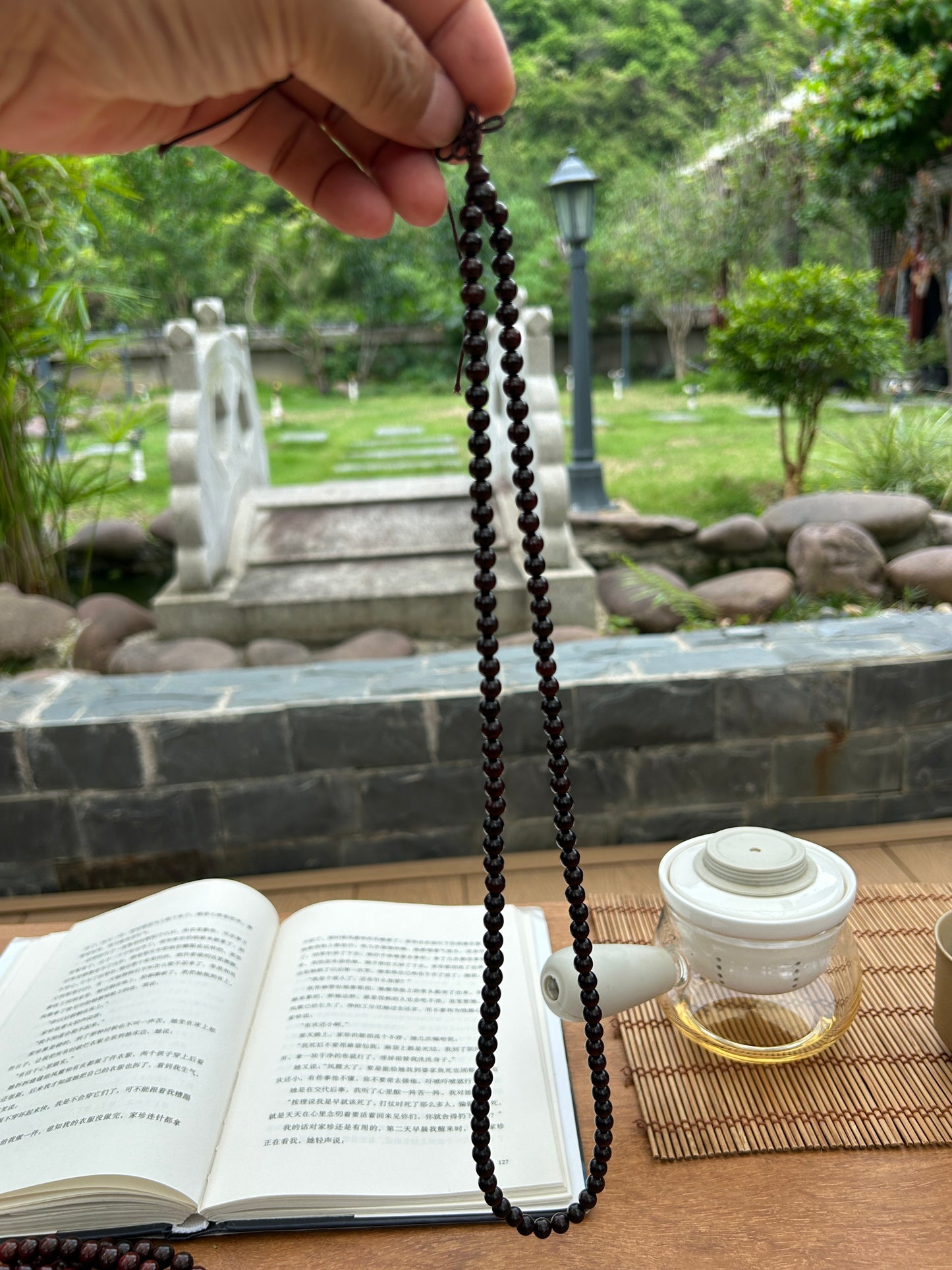 Indian Small-Leaf Red Sandalwood Prayer Beads – 108 Mala Beads – 0.6cm / 0.8cm – Handcrafted
