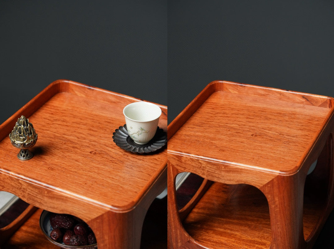 Solid Rosewood Incense Stand | Single-Board | Mortise & Tenon | Curved Design
