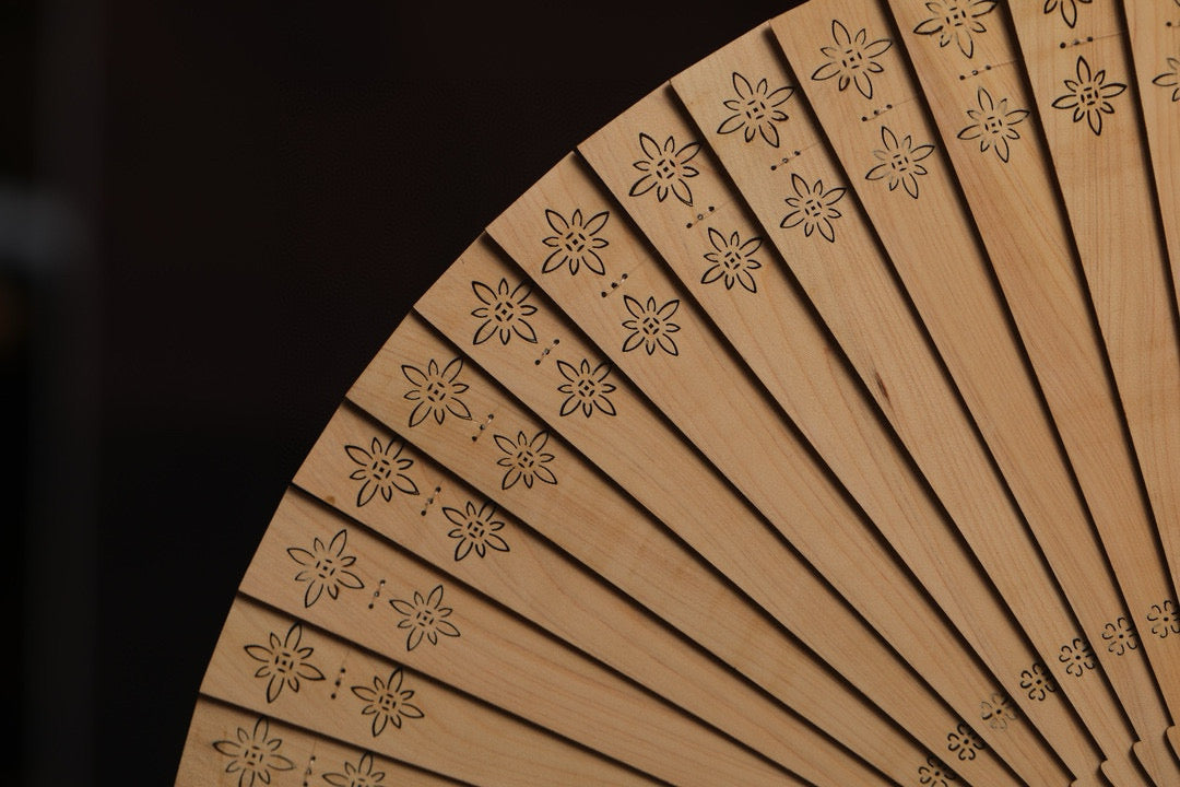 Dragonfly Charm - Handcrafted Suzhou Folding Fan in Carved Thuja Wood | Decorative Desk Fan