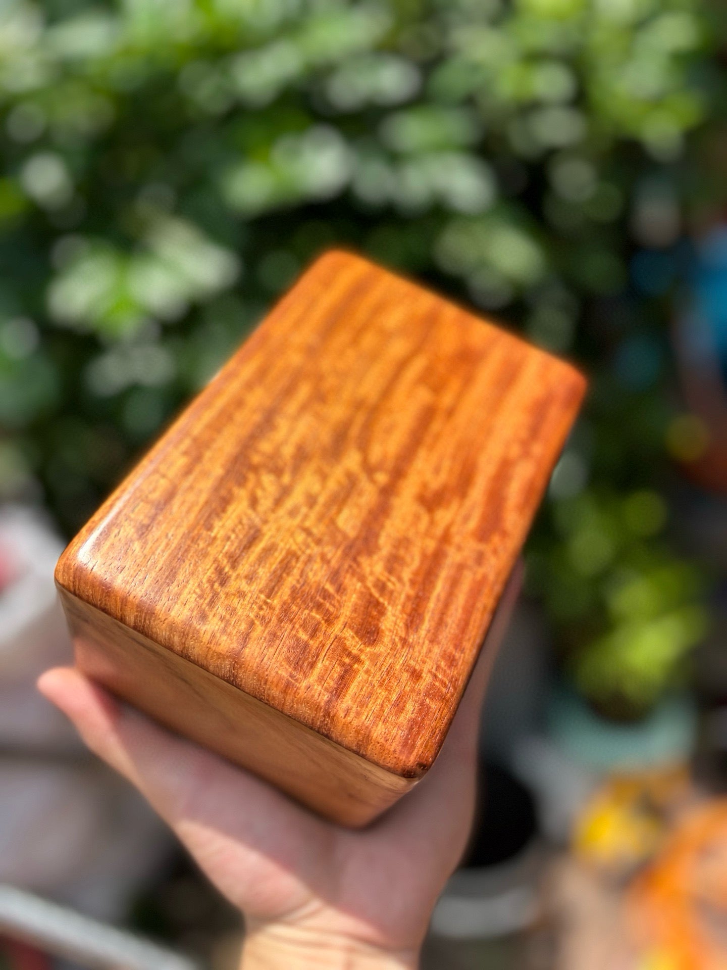 Mini Double-Layer Jewelry Box – Burmese Padauk Wood, Mortise and Tenon Joint