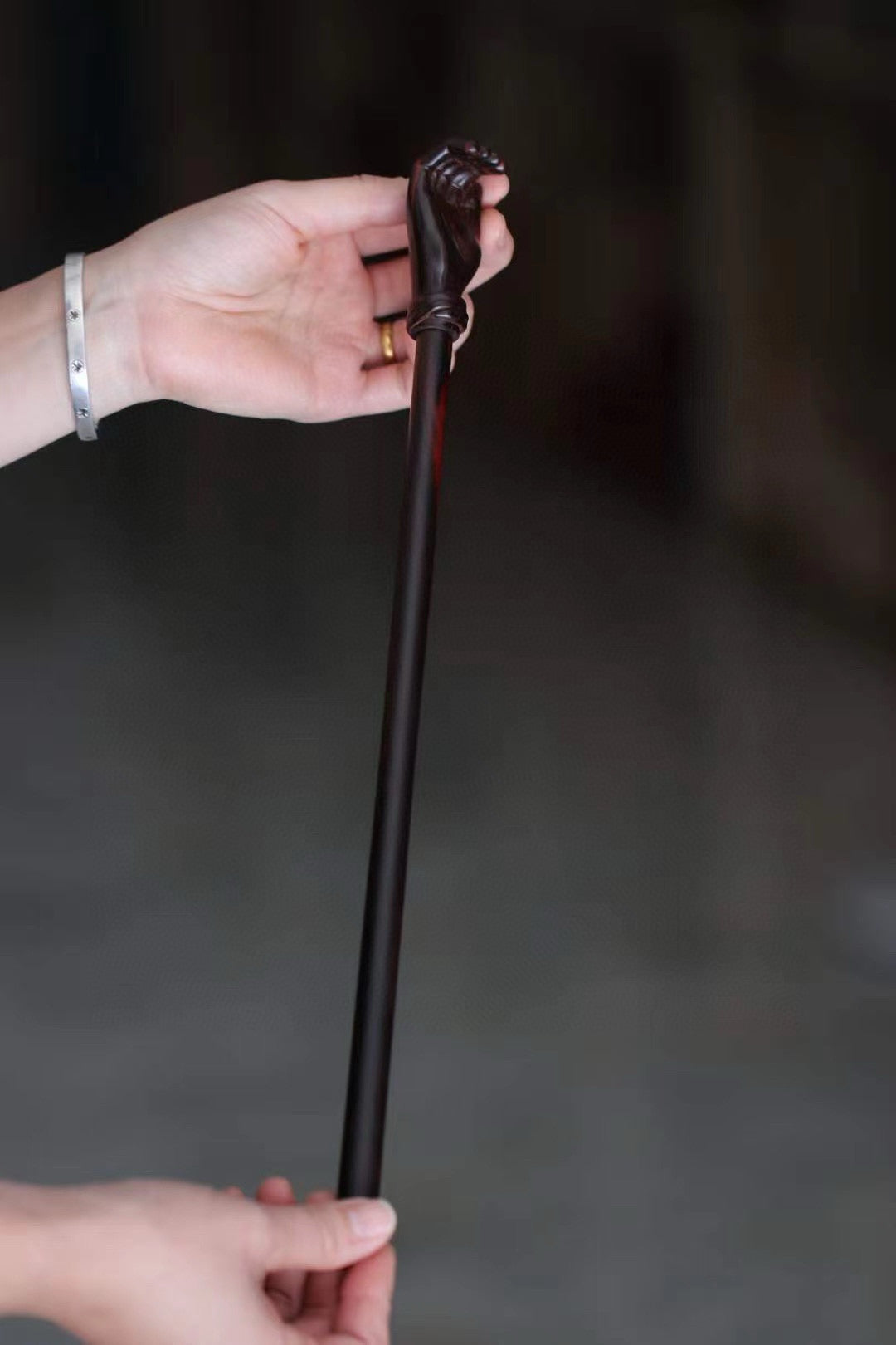 Laotian Rosewood Back Scratcher, Carved Wooden Gift Stick