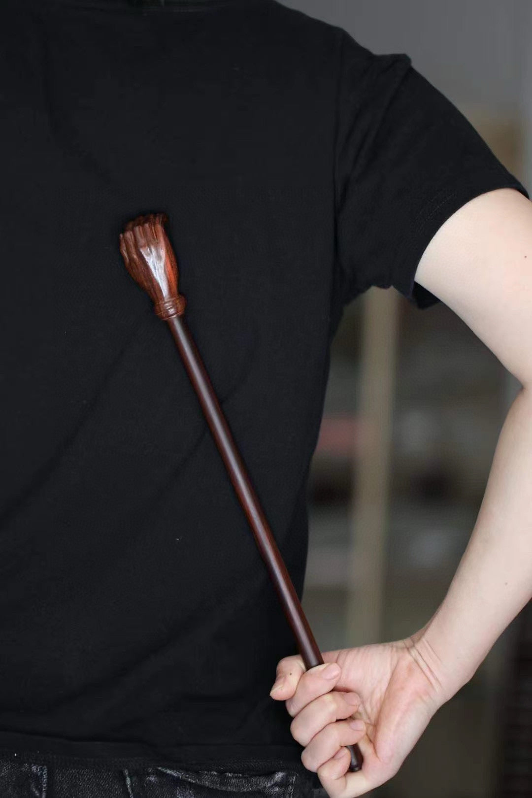 Laotian Rosewood Back Scratcher, Carved Wooden Gift Stick
