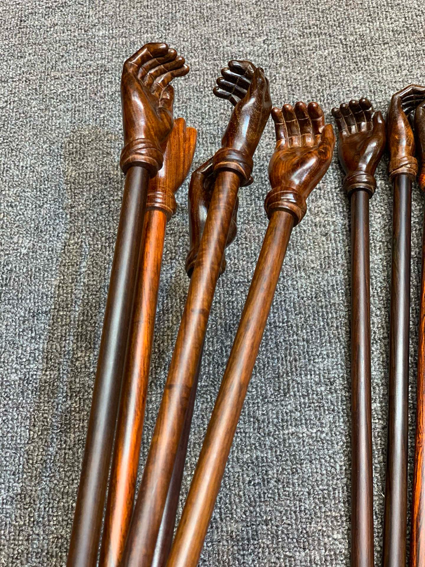 Laotian Rosewood Back Scratcher, Carved Wooden Gift Stick
