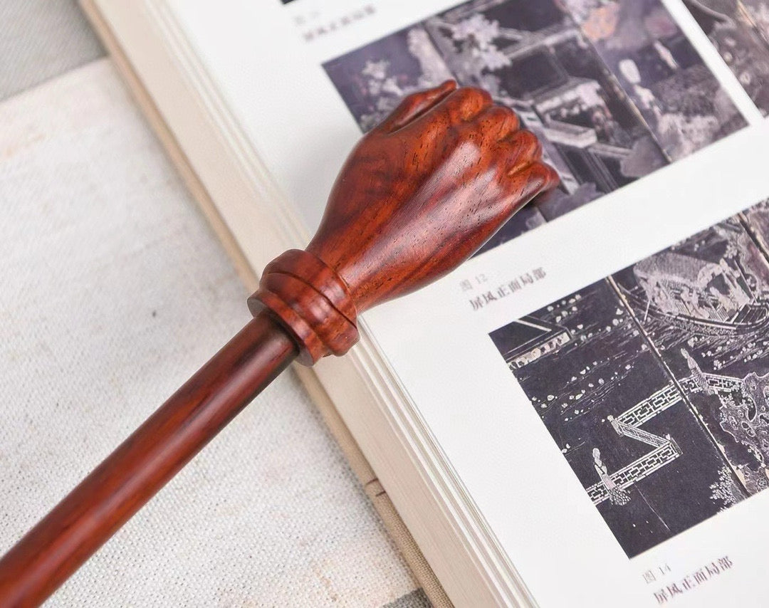 Laotian Rosewood Back Scratcher, Carved Wooden Gift Stick