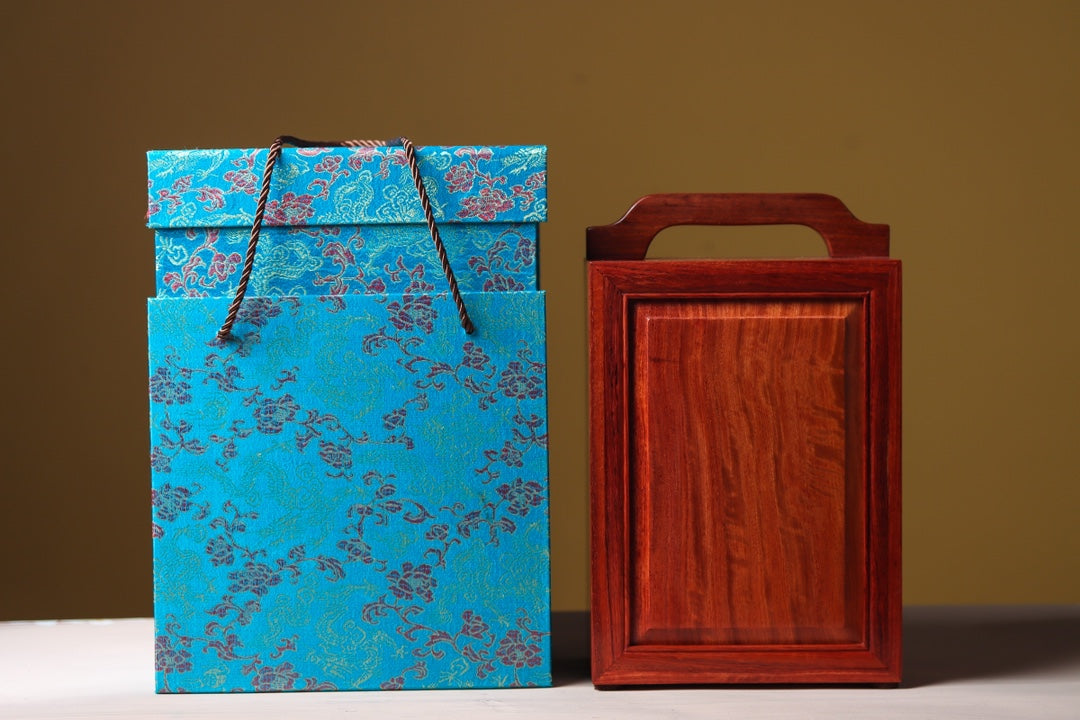 Portable 5-Drawer Chest in Burmese Padauk – Mortise and Tenon, Solid Panel, Elegant Craft