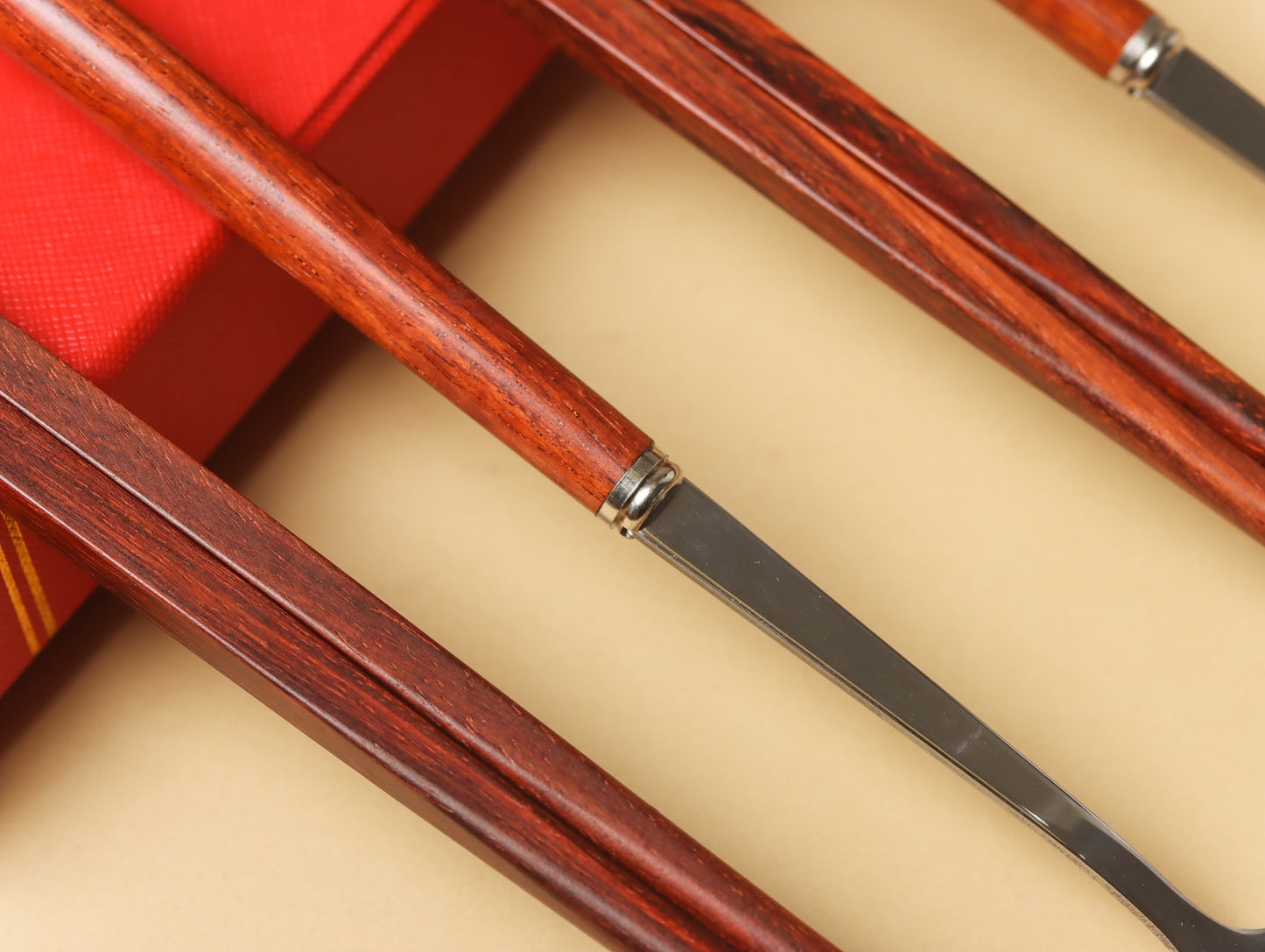 Premium Indian Rosewood Chopsticks & Spoon Set – Handcrafted, 25cm Chopsticks & 22cm Spoon