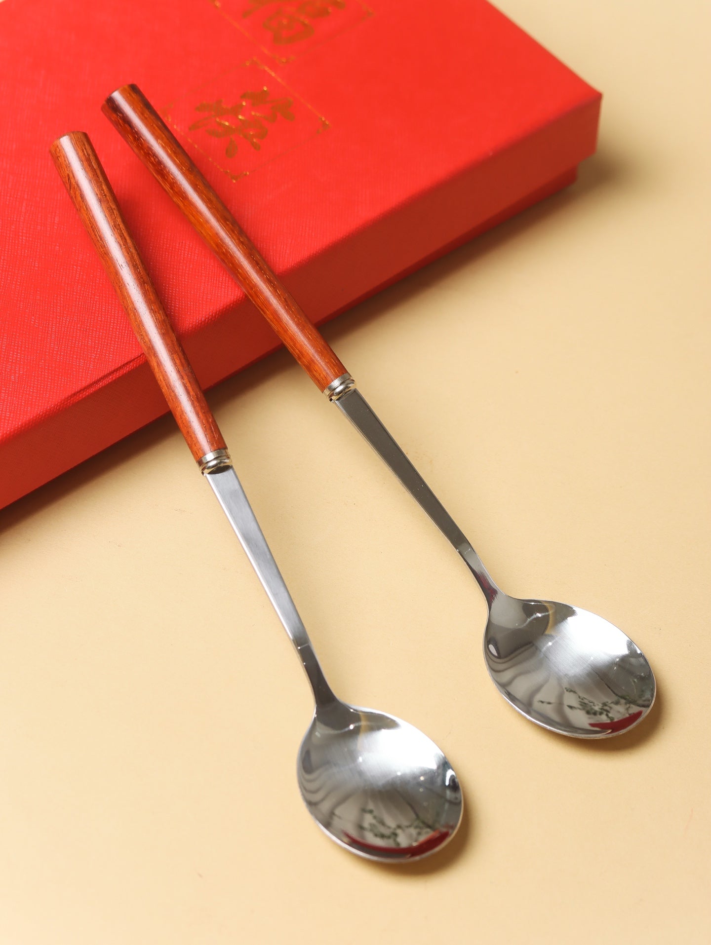 Premium Indian Rosewood Chopsticks & Spoon Set – Handcrafted, 25cm Chopsticks & 22cm Spoon