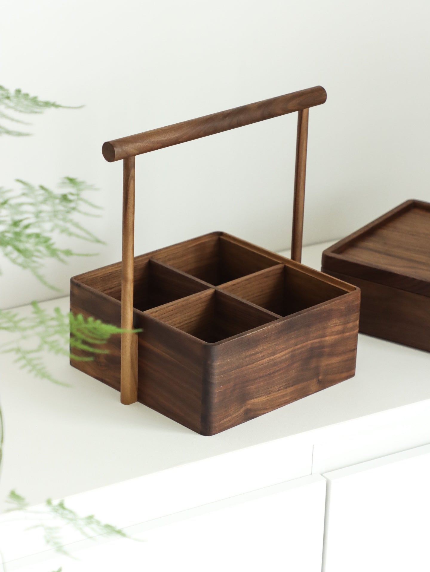 Handheld Tea Ceremony Box - North American Black Walnut | Premium Tea Storage Box