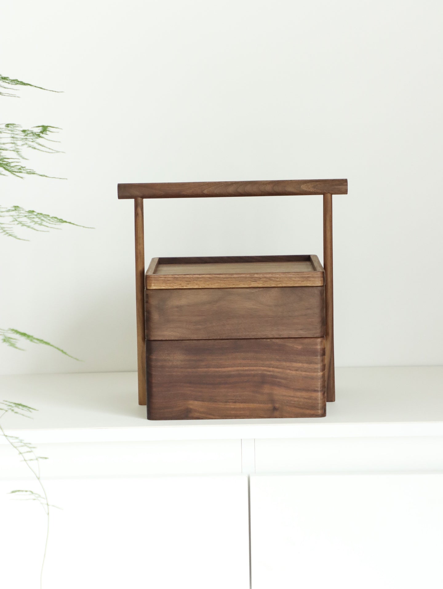 Handheld Tea Ceremony Box - North American Black Walnut | Premium Tea Storage Box