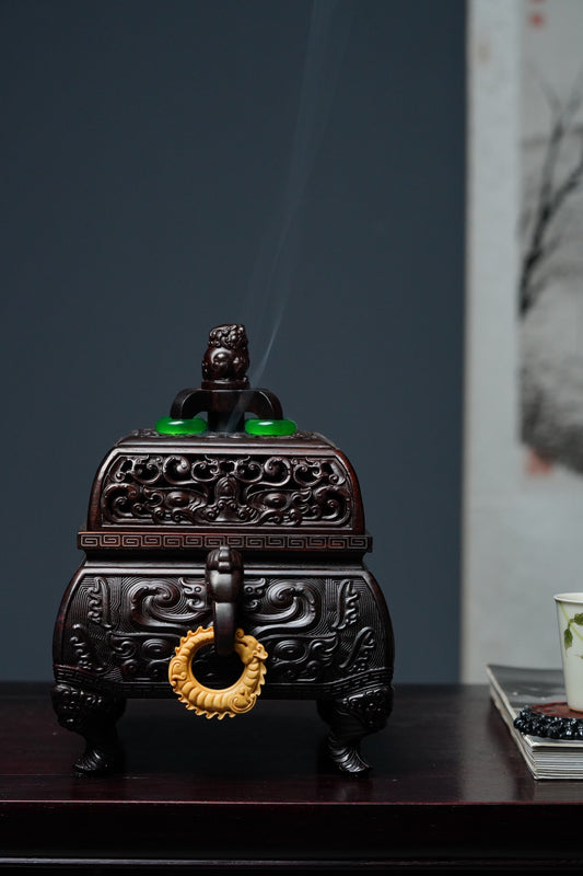 Laos Rosewood Incense Burner – Classic Design for Meditation & Home Fragrance
