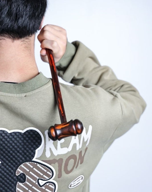 Rosewood Massage Hammer | Solid Wood Back Tapping Stick | Traditional Wellness Gift