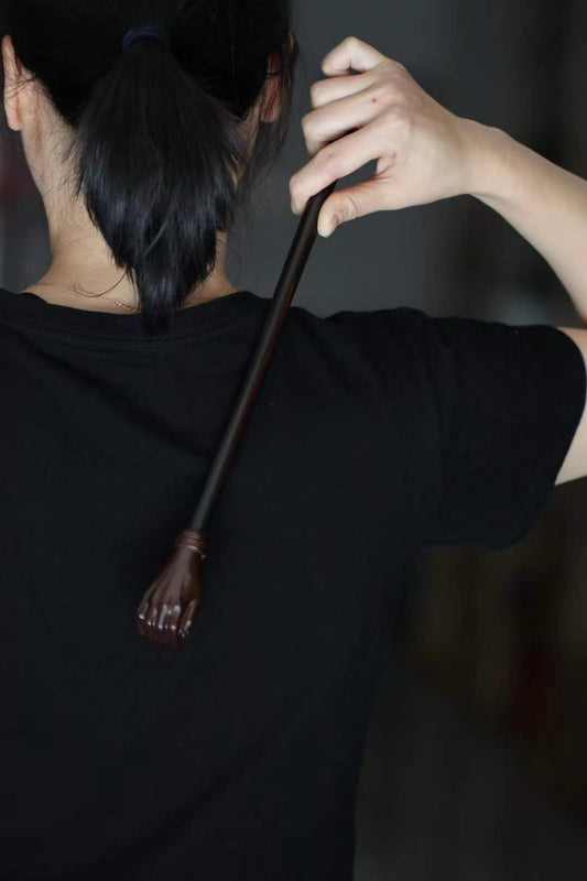Laotian Rosewood Back Scratcher, Carved Wooden Gift Stick