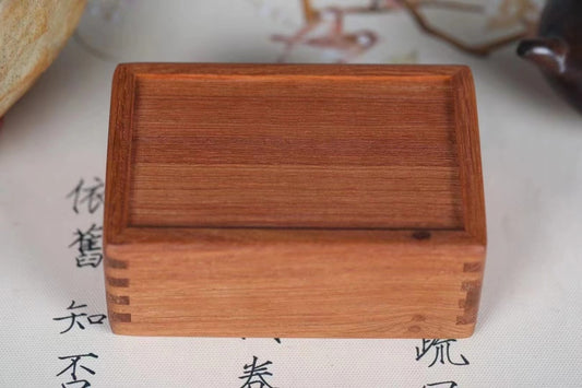 Burmese Padauk Puzzle Box – Mortise & Tenon Structure, Secret Love Box for Surprise & Proposal